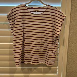 Striped white/red Madewell T-shirt